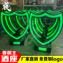 Bar Champagne King Wine Holder Wine Rack Green Ocean Wine Seat KTV Night Field LED Champagne King Hand Wine Rack Out Wine Deity