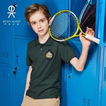 Eaton Guild mens school uniforms primary and secondary school summer male and female short sleeve pure color T-shirt half-sleeve motion POLO10T044