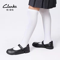 (Eaton Guild Clarks joint section) Girl with three petals bottom black leather shoes C19E204