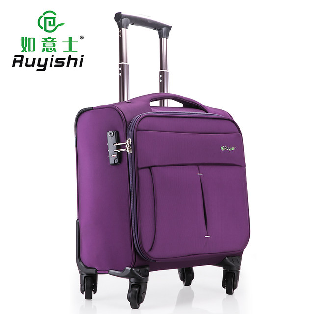 Canvas trolley case universal wheel 18 inch boarding case men and women business travel suitcase small captain password waterproof luggage Canvas trolley case universal wheel 18 inch boarding case men and women business travel suitcase small captain password waterproof luggage