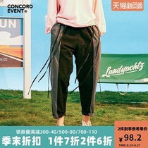CONCORDEVENT autumn hip-hop loose stitching casual pants mens pants national trend brand couple hiphop trend
