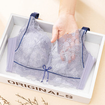 New product Wei Mi Yu bra thin section mulberry silk full cup large size no steel ring to receive auxiliary breasts big breasts small underwear women