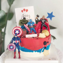 Cake decoration ornaments childrens toy set ornaments animation birthday cake decoration spot