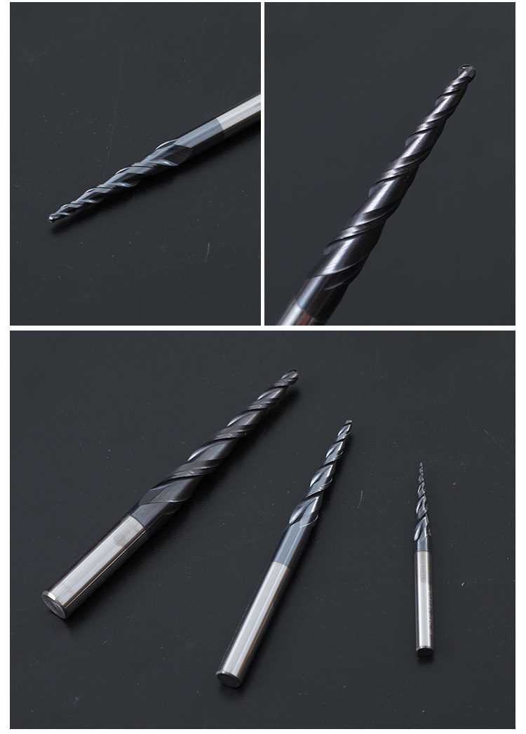 55度锥度球刀球头铣刀钨钢合金斜刀锥度加长立铣刀雕刻刀数控铣刀