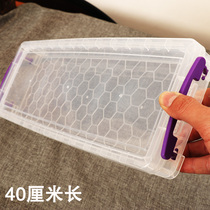 Long transparent plastic oil painting water chalk painting brush desktop stationery brush pen box fish drift fishing gear buoy storage box