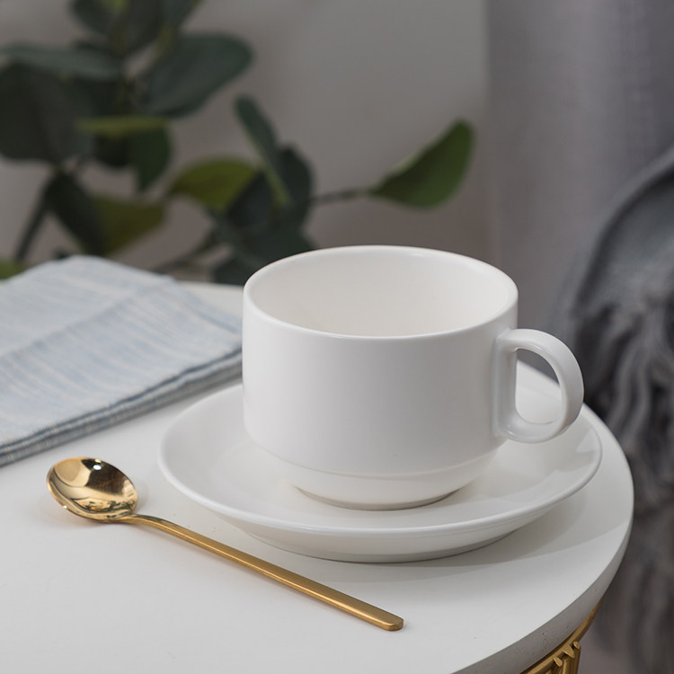 ceramic coffee cup and dish sending spoon european style small luxury simple home afternoon tea cup elegant light luxury set gift