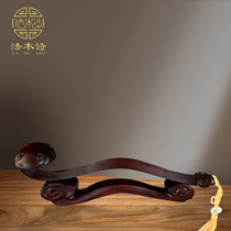 Ebony wood carving Ruyi ornaments home solid wood carving root carving Ganoderma lucidum Ruyi decoration housewarming gift crafts