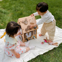Montessori Monte early teaches 1-2-year-old 3 children busyboard busy board house box finished product diy accessories