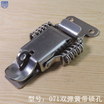 AW Look 071 Stainless Steel Double Spring Box Buttoned Wooden Box Heavy Lock Box Buckle Industrial Irraffe Hardware Snap