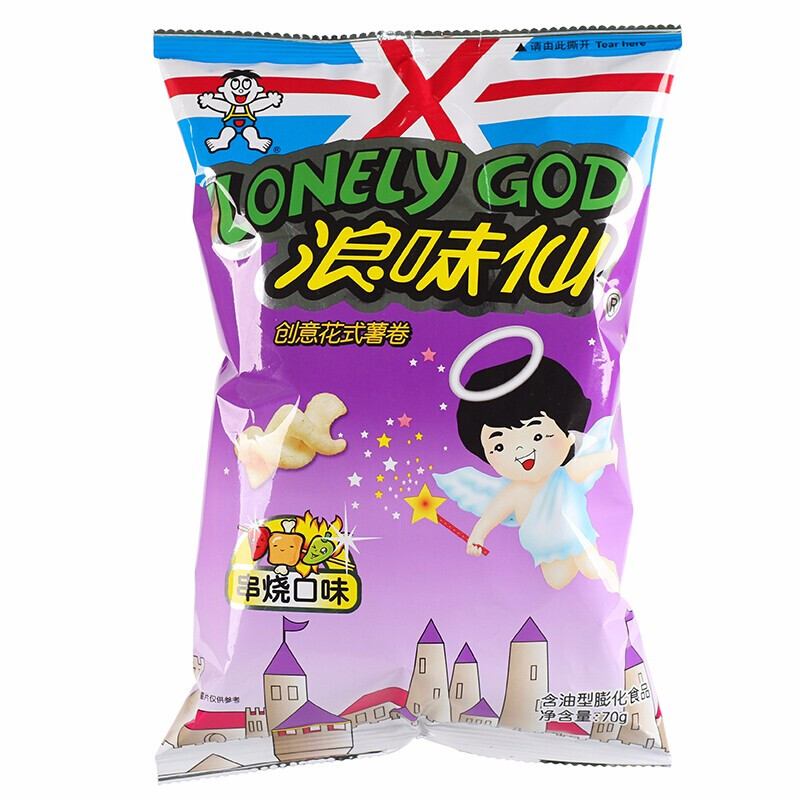 旺旺浪味仙70g蔬菜串烧多口味膨化零食