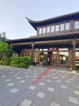 Aluminum-wood temple corridor antique building medium-type components aluminum alloy beauty by railings Wu Wang against the corridor purse rafters