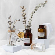 Dried flower vase chic style home decoration retro literary brown glass vase Nordic style photo posing props