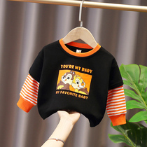 COLLOMIN Children 2021 Spring and Autumn mens and womens childrens cartoon sweater children pullover Western style top baby