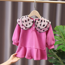 COLLOMIN GIRLS DRESSES 2021 Spring Children Baby Princess DRESS Childrens Long Sleeve Skirt Tide