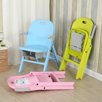 Childrens folding chair backrest outdoor fishing portable plastic armrest to store home adult bench thickened