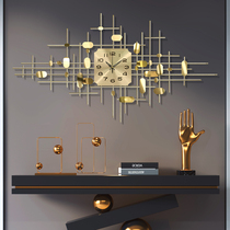 Watch wall clock Living room fashion creative light luxury hanging watch decoration Personality simple atmosphere Artist with wall clock