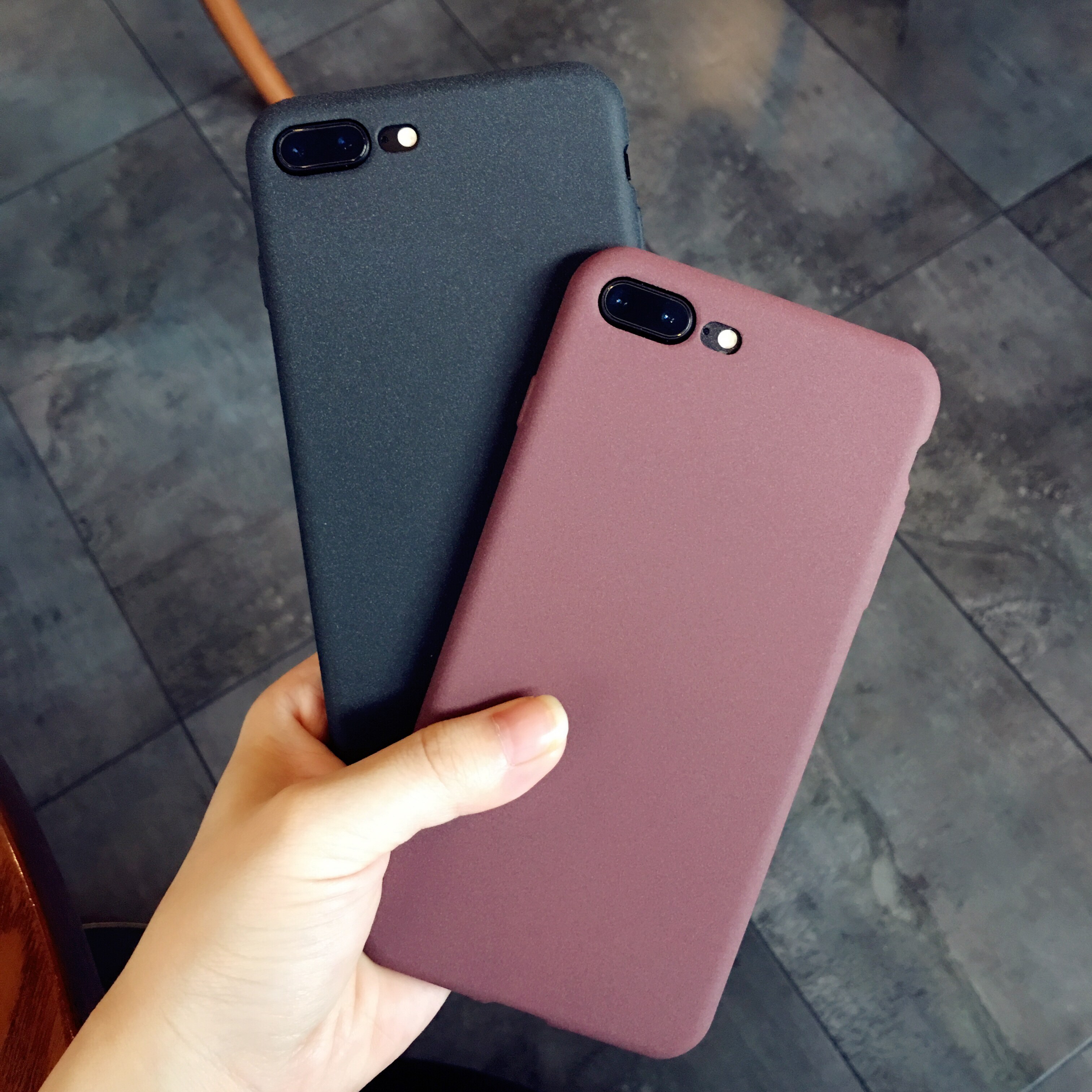 冷淡风磨砂纯色简约苹果7/8/x手机壳iphone7plus全包硅胶软壳6s潮_7折