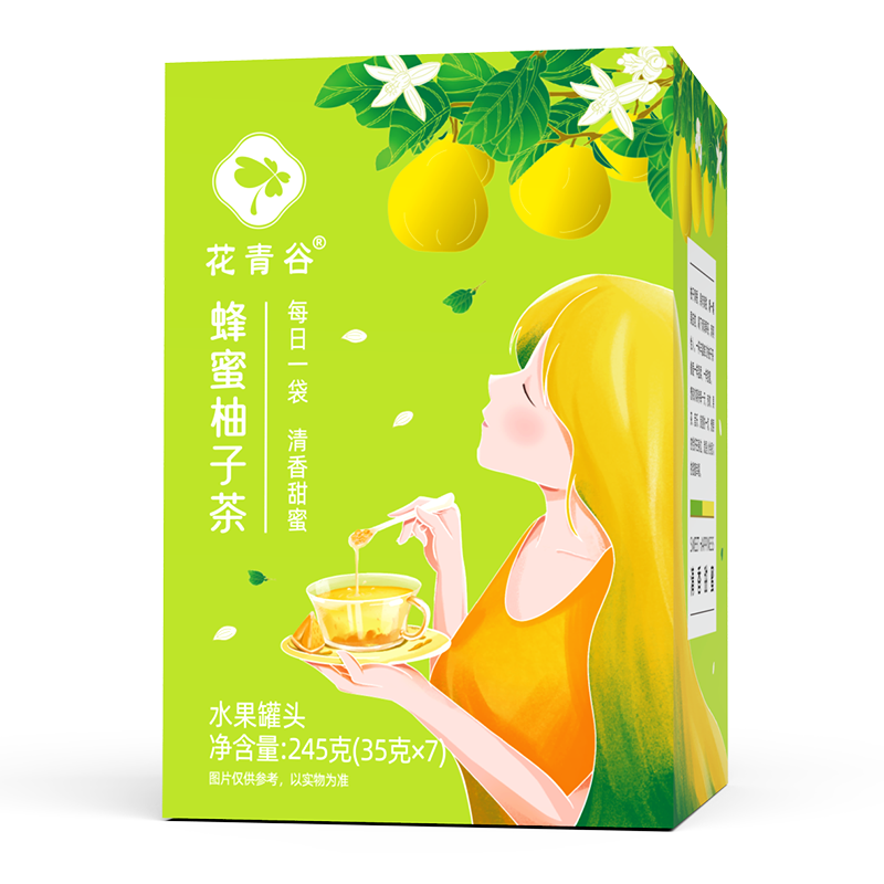 花青谷蜂蜜柚子茶冲饮盒装图片_5