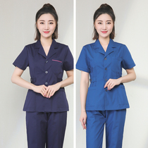 Nurse Serving Short Sleeve Woman Hide Blue Split Suit Short Dental Oral Male Care Workers Workwear Long sleeves
