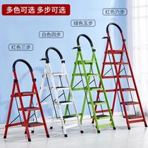 Folding ladder Multi-layer thickened household stairs Folding herringbone ladder 2 meters telescopic frame Hotel engineering ladder 3 meters six-step work