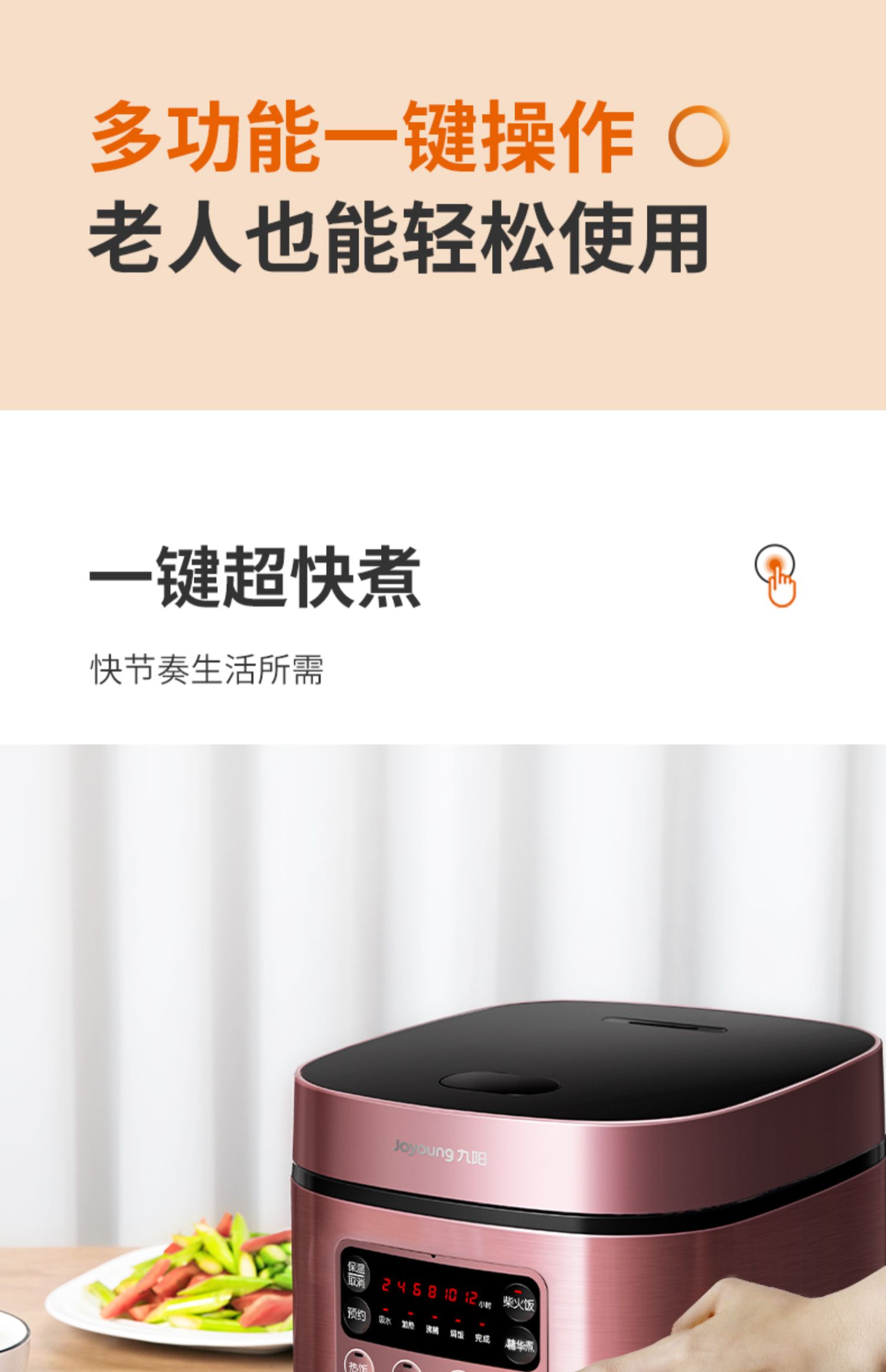 九阳3l升迷你小型家用智能电饭锅介绍