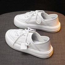 Bread small white shoes children 2021 new summer ins tide leather wild sports ugly big head silly board shoes