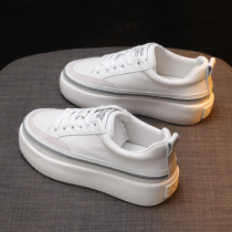 Ugly baked bread small white shoes 2022 new spring female shoes leather pine thick autumn sports leisure board shoes