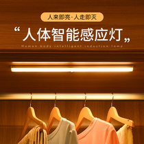 Mai Wood LED human body sensor light lamp with wireless charging smart kitchen wine cabinet wardrobe cabinet strip light
