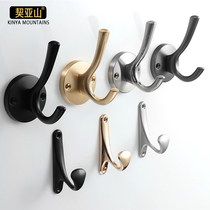 Chiashan modern simple clothes wall hanging clothes hook wall creative hook entrance door single hook gold black copper color