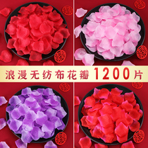 Rose simulation non-woven fake petals hand throw flower wedding room romantic decoration creative layout proposal props