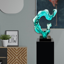 Abstract transparent resin sculpture ornaments Color restaurant desktop home ornaments Modern FRP imitation glass sculpture