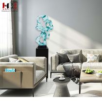 Transparent resin artwork Decorative ornaments Hotel soft assembly decoration Model room space accessories Modern abstract sculpture