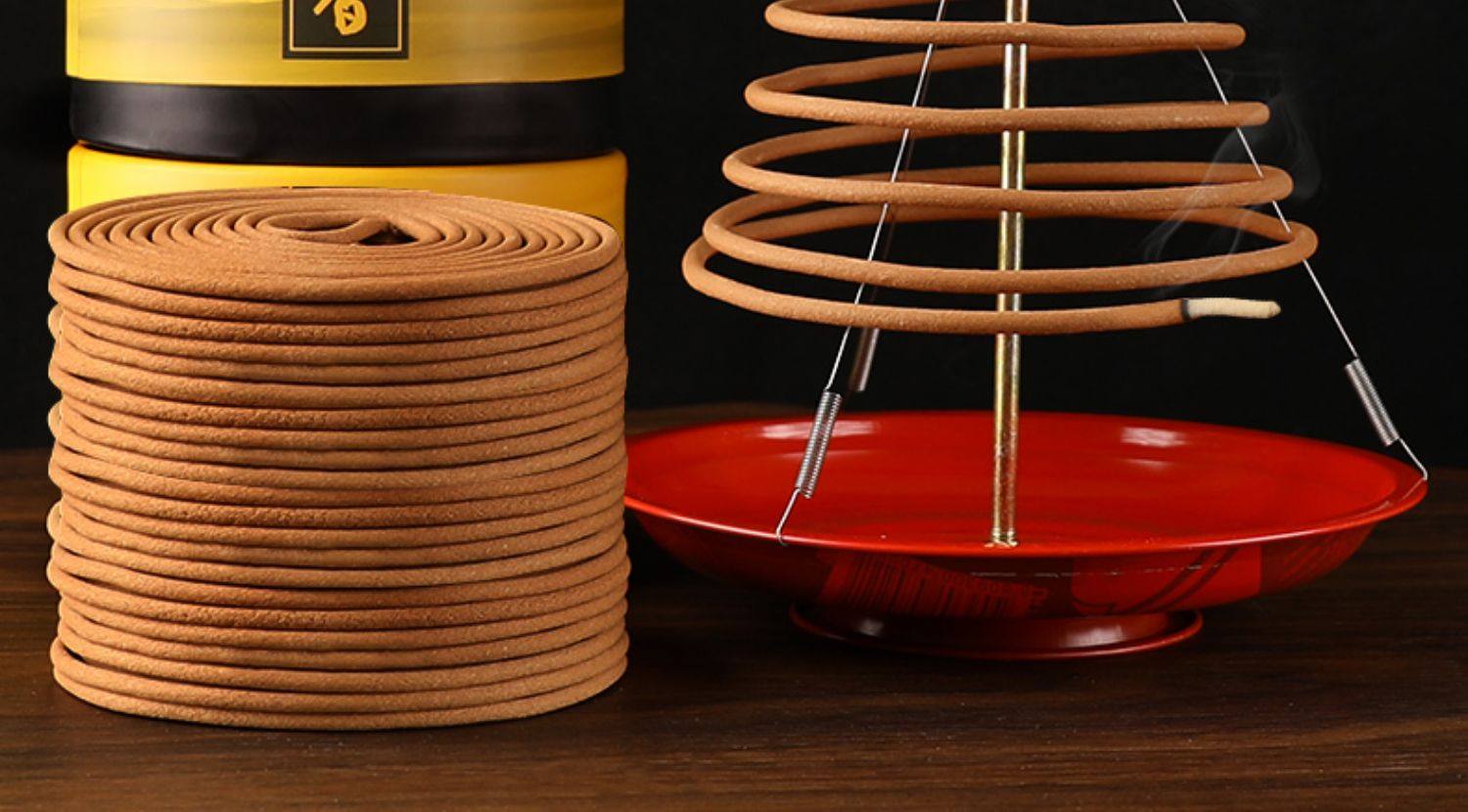 12小时檀香天然沉香盘香熏香家用厕所除臭防臭卫生间清香型持久_白菜