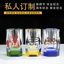 Crystal pen holder Creative custom company Enterprise practical school reunion souvenir Teachers Day Gift for teacher