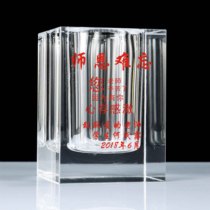 Teachers Day gift custom crystal pen holder to send male and female teachers reunion souvenirs practical creative small ornaments