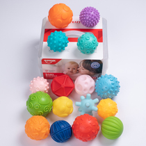 Baby touching ball baby massage ball toy touch ball training Manhattan hand grip ball puzzle soft glue