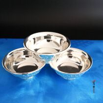 New Alloy Silver Plated Bowl Hotel Mongolia Bag Catering Toast Top Bowl Dance Performance Props Small Number 5 pieces