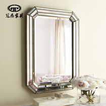 Guanding bathroom mirror European mirror toilet washbasin wall hanging vanity mirror hotel soft wall decorative mirror