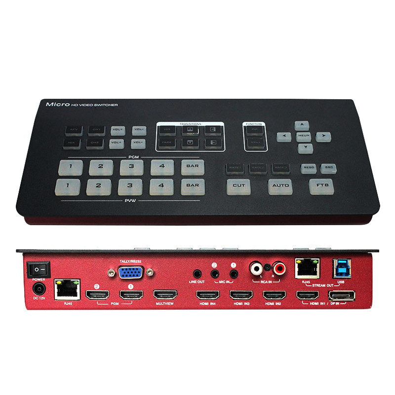 orton a13 4-way broadcasting station switching station 4-way hdmi + 1-way dp network live hd video switching station