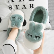 Yuezi shoes 11 months of women furry slippers cotton slippers womens bags can be worn outside moon shoes 12 months cute