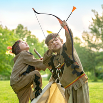 Childrens reverse bow one beauty hunting entry-level archery bow and arrow shooting sports professional set wooden bow competitive home