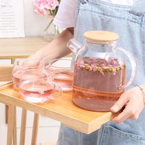 Cold water pot Cold water pot Glass high temperature resistant household cold water cup tea pot Japanese Nordic large capacity set Summer