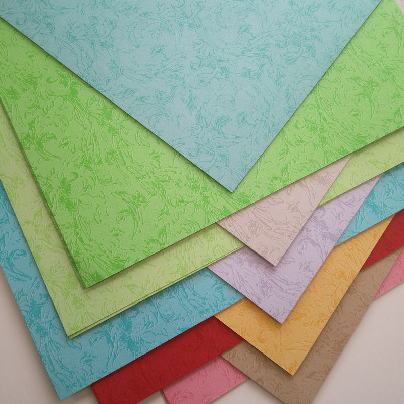 180克凤尾纹封面纸a4 a3   彩色卡纸 办公装订封皮纸 儿童手