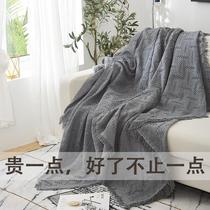 Nordic ins sofa cloth full cover pure color sofa towels cloth single net red sofa cover sofa cushion cover cloth cover