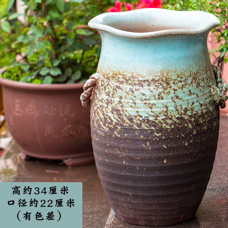 High big flowerpot coarse pottery, fleshy TaoShuang ear plant orchid rose ceramic mage old running the flowerpot