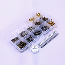 Double-sided rivet buckle leather leather leather lint shoe hat buckle bag small accessories brass double-sided impact nail Stud button