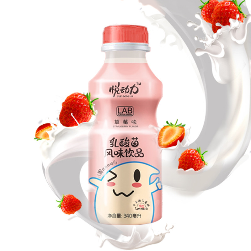 悦动力草莓味乳酸菌340ml12瓶