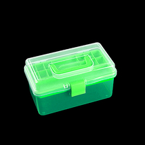 Small transparent portable art toolbox for children small calligraphy powder paint household painting box