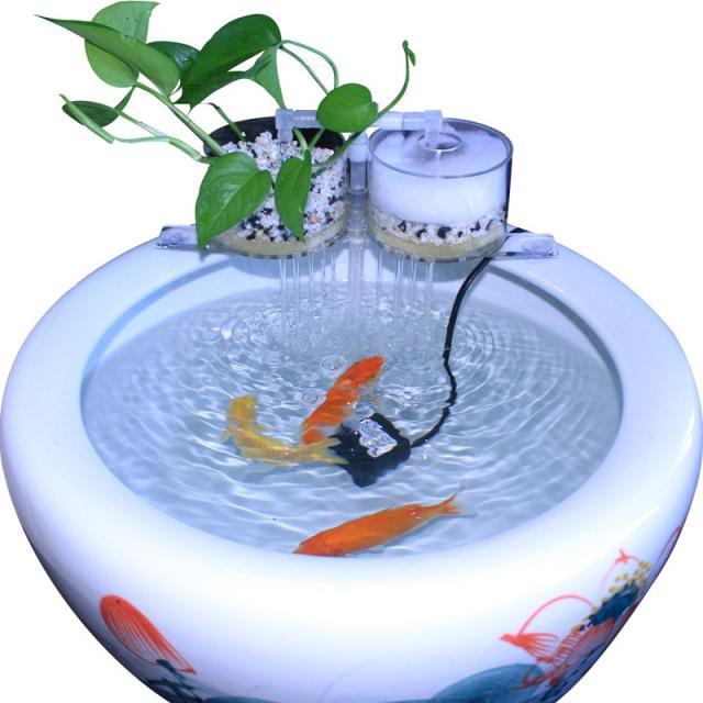 Ceramic aquarium filter circular cylinder - oxygen absorption and the filter box to breed fish in the circulating water purification filter pumps