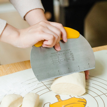 Tree can stainless steel noodle cutter household semicircular scraper panel hanging noodle knife cake cream caulas scraper baking tool